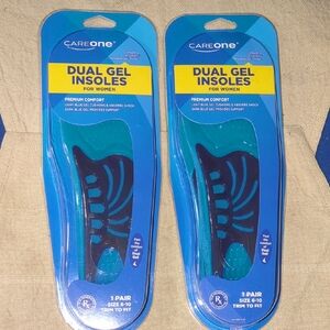 CareONE Women's Dual Gel Insoles - Two Pairs For Only $20